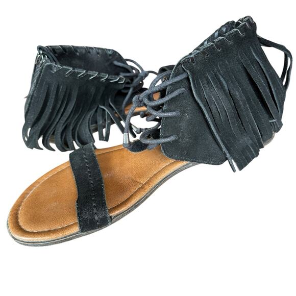 Minnetonka Moccasin Sandal Black Size 10 - Picture 1 of 12